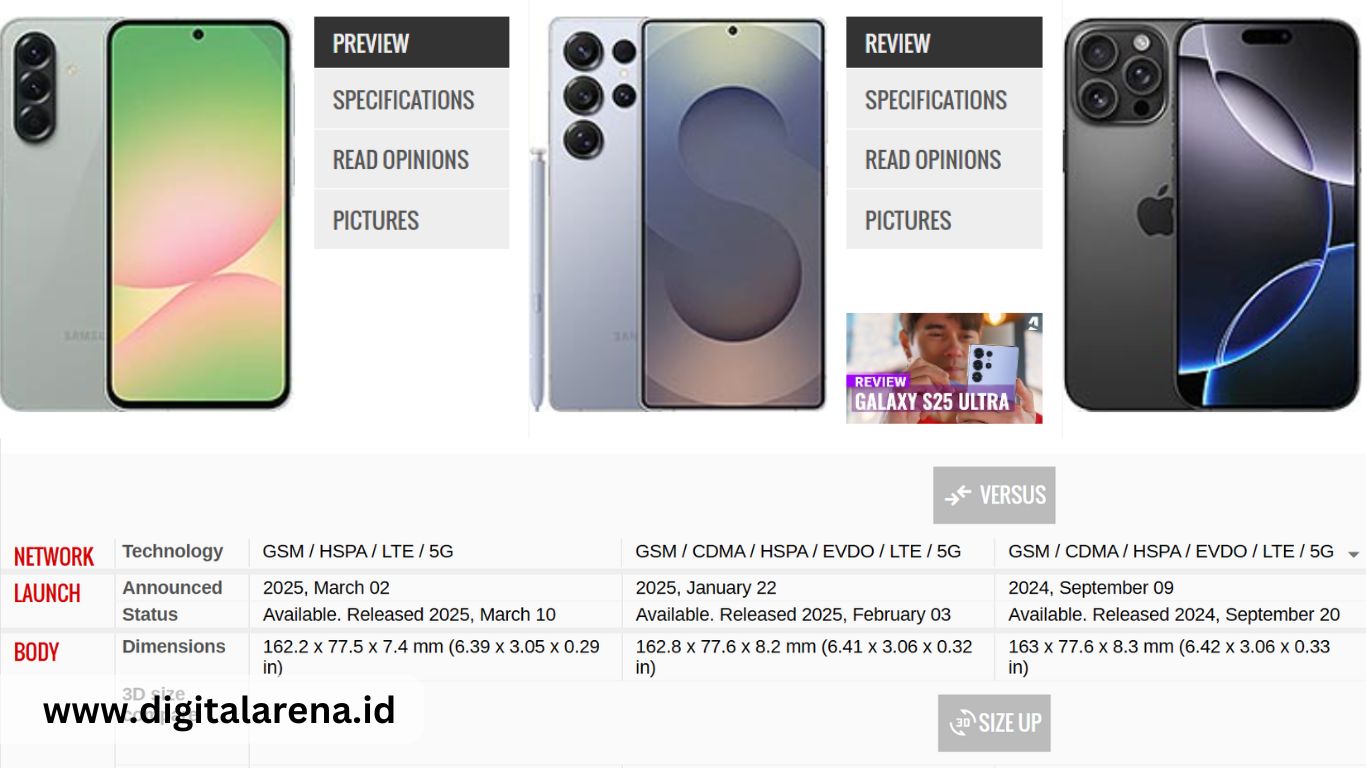 perbandinganspesifikasihp DigitalArena Tips memilih HP yang cocok dengan spesifikasi terbaik
